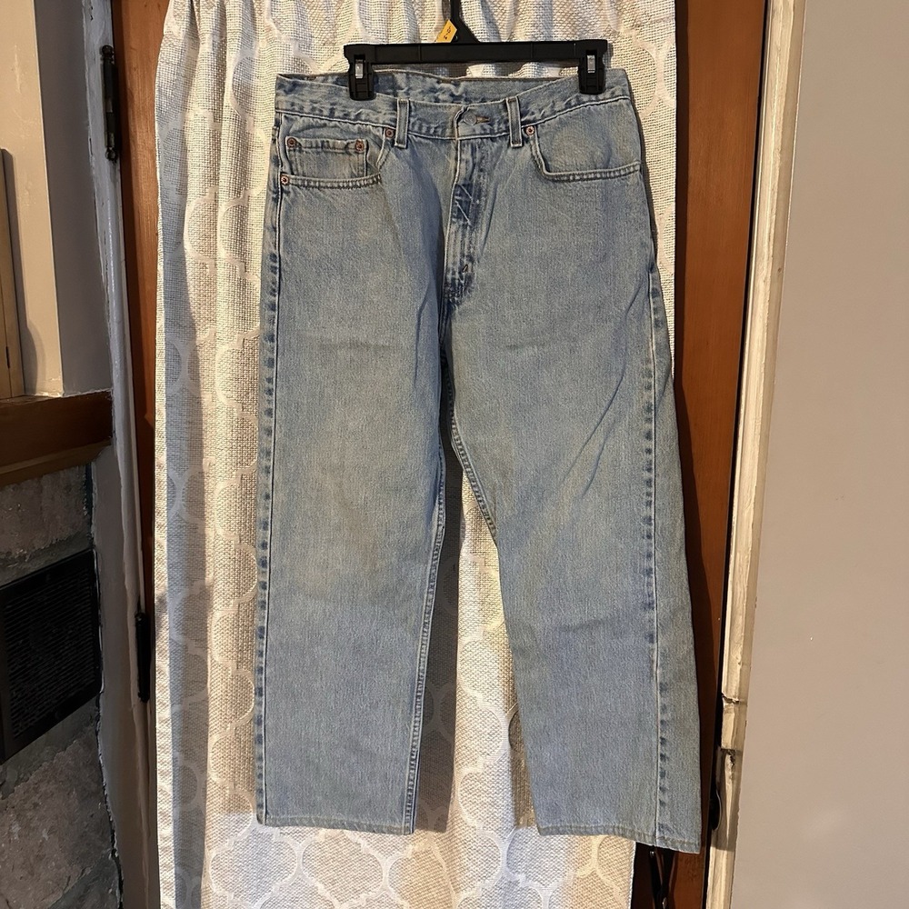 Levis 505 Jeans Mens 34x30 Y2K Light Regular Fit Straight Leg Denim*